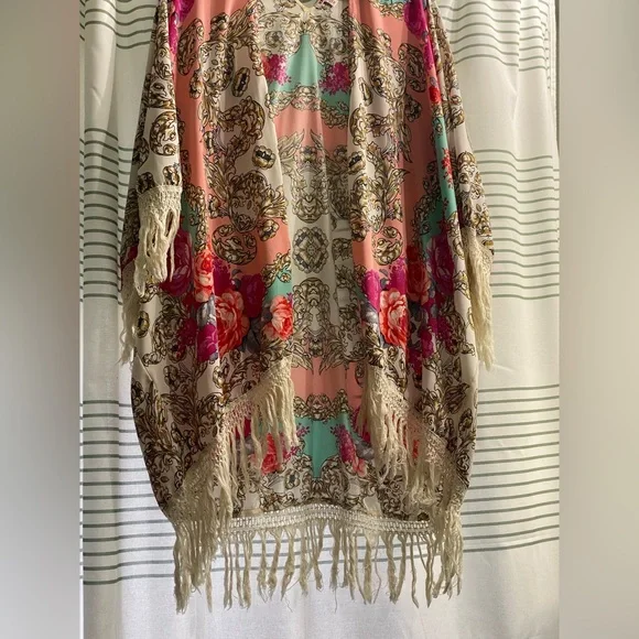 BONGO Floral Multicolor kimono - Picture 4 of 11